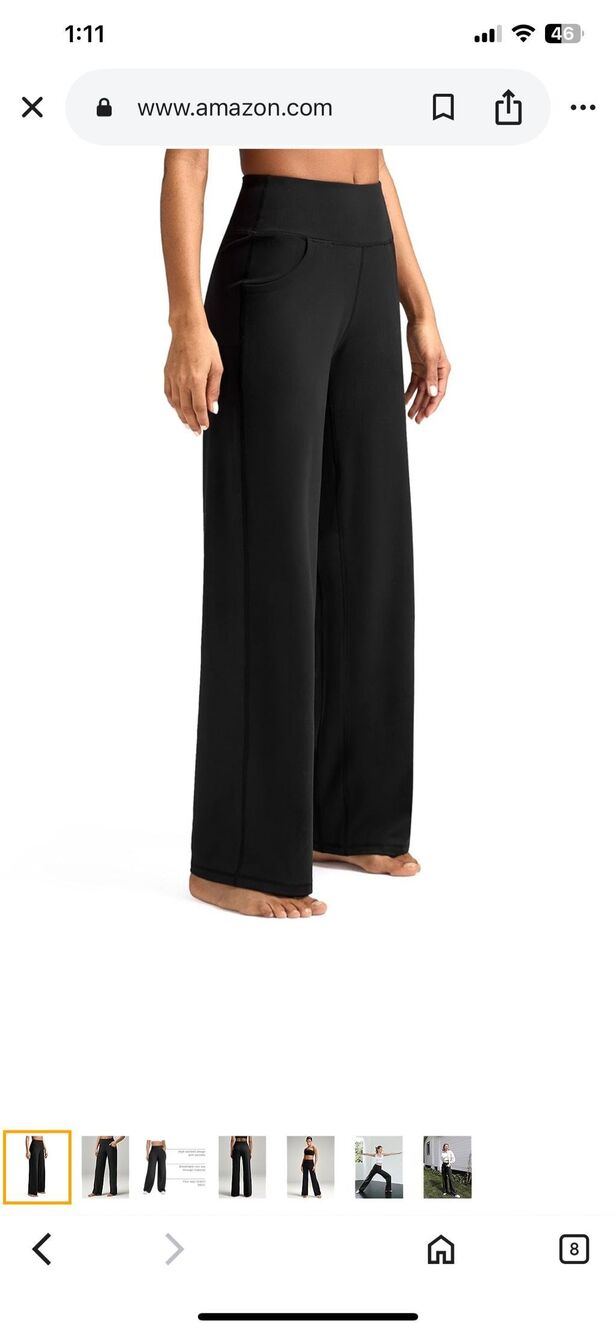 ESOFT Wide Leg Pants High-Waisted Yoga Work Dress Pants Pockets XL NWOT
